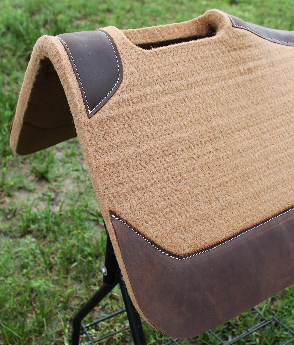 Western Horse Contour Wool Felt Orthopedic Saddle Pad Rodeo Tack Equine