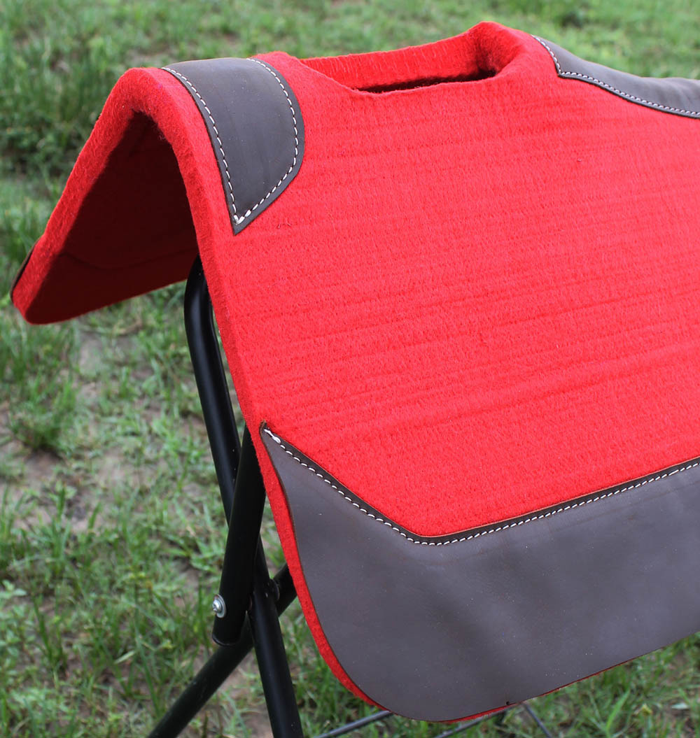 Western Horse Contour Wool Felt Orthopedic Saddle Pad Rodeo Tack Equine
