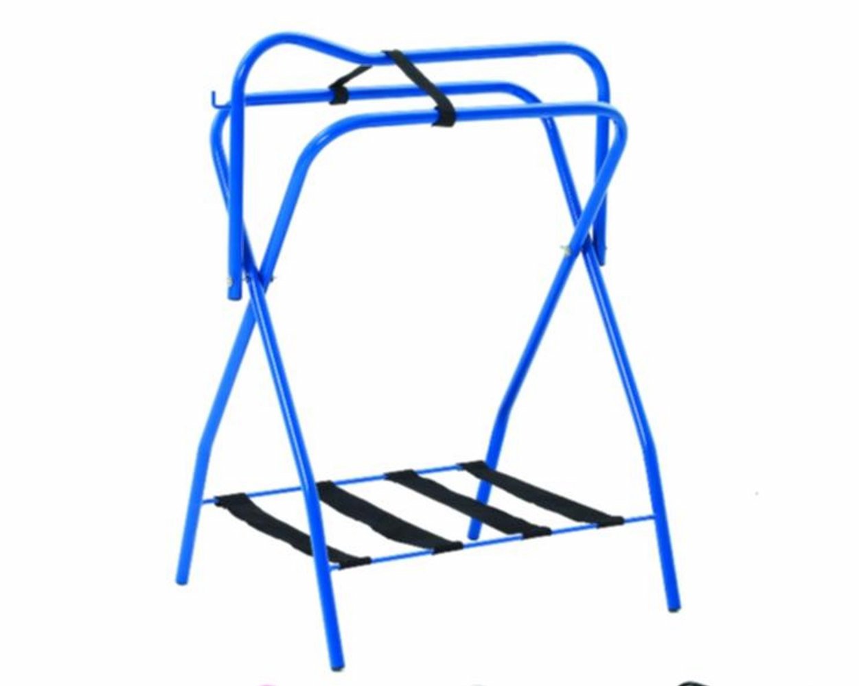 Folding Western English Horse Floor Saddle Rack Stand Tack Metal 4602
