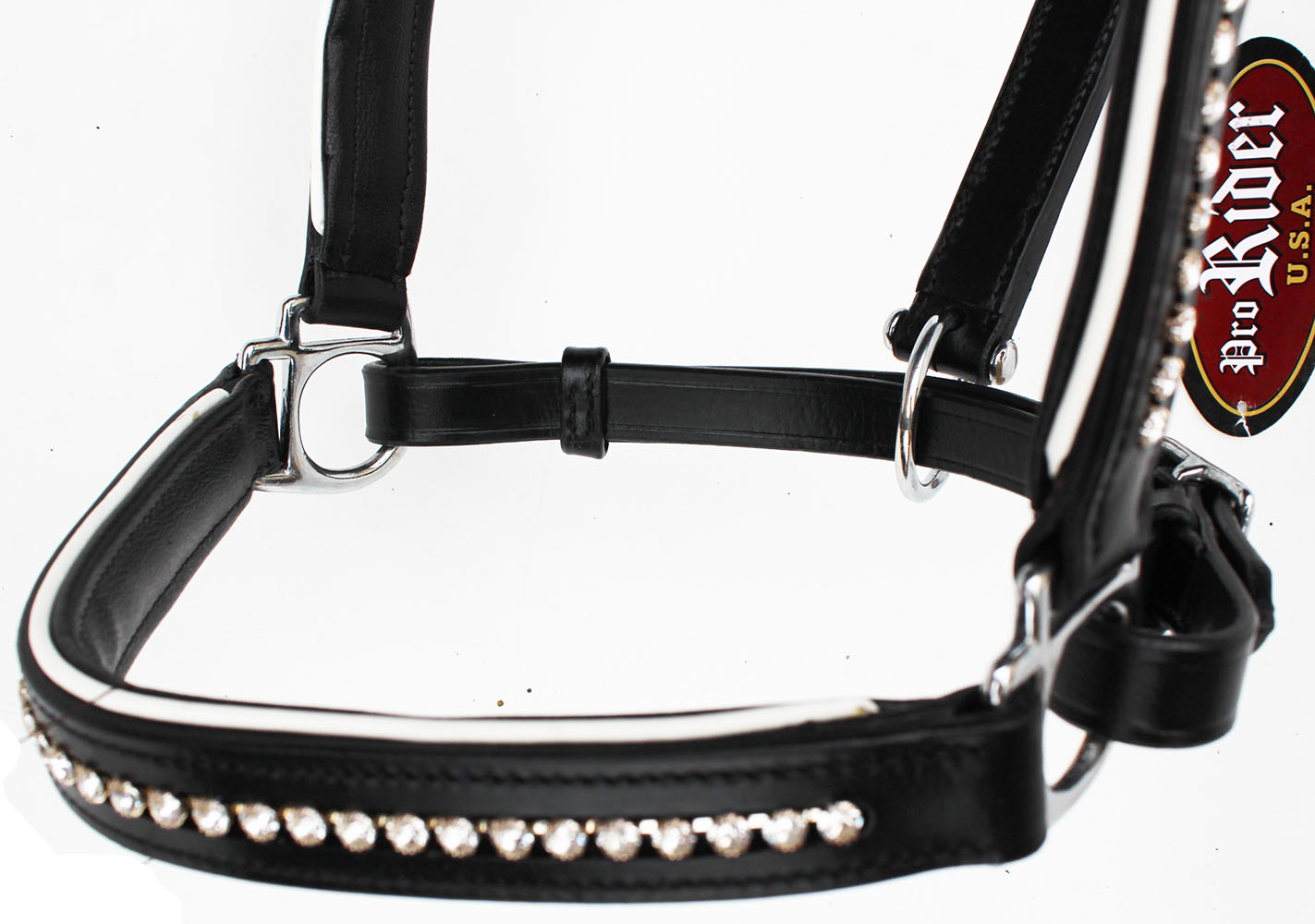 Horse Riding Leather English Black Halter Bling 927MT11P eBay
