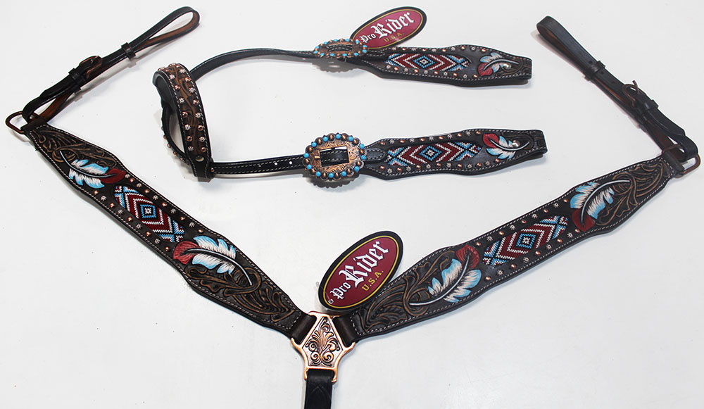 Mostrar Brida Occidental de cuero Cabezada De Caballo pecho Collar 79102A Mostrar Brida Occidental de cuero Cabezada De Caballo pecho Collar 79102A