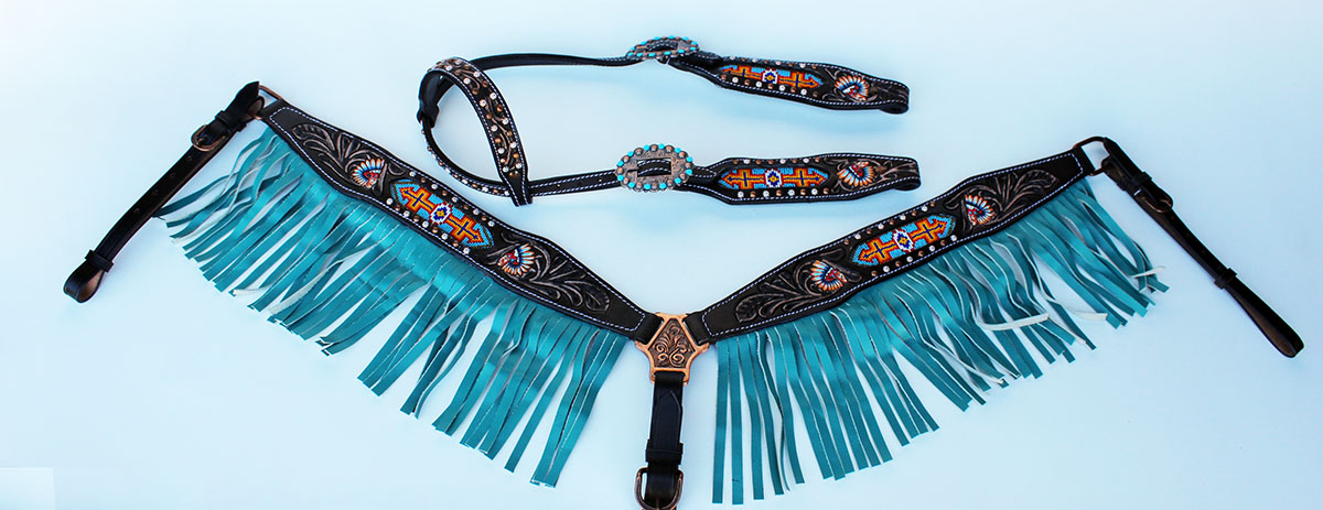 Mostrar Brida Occidental de cuero Cabezada De Caballo pecho Collar Turquesa Rodeo 79106A Mostrar Brida Occidental de cuero Cabezada De Caballo pecho Collar Turquesa Rodeo 79106A