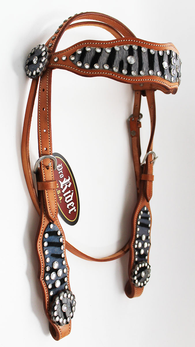 Horse Show Tack Bridle Western Leather Headstall Breast Collar Blue