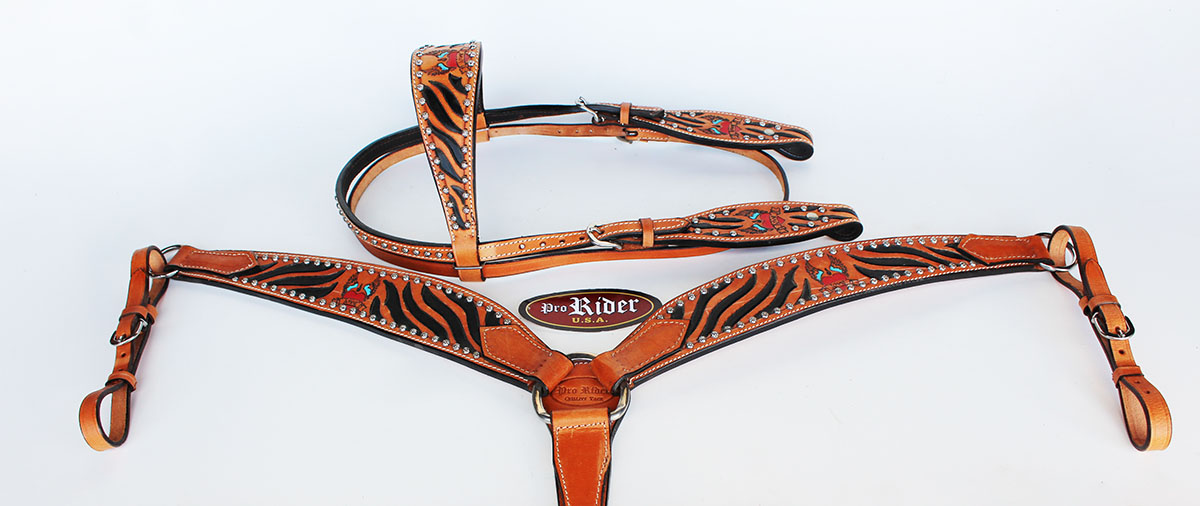 Tachuela del caballo de silla de montar Cuero Occidental Brida Cabezada breastcollar 78150B Tachuela del caballo de silla de montar Cuero Occidental Brida Cabezada breastcollar 78150B