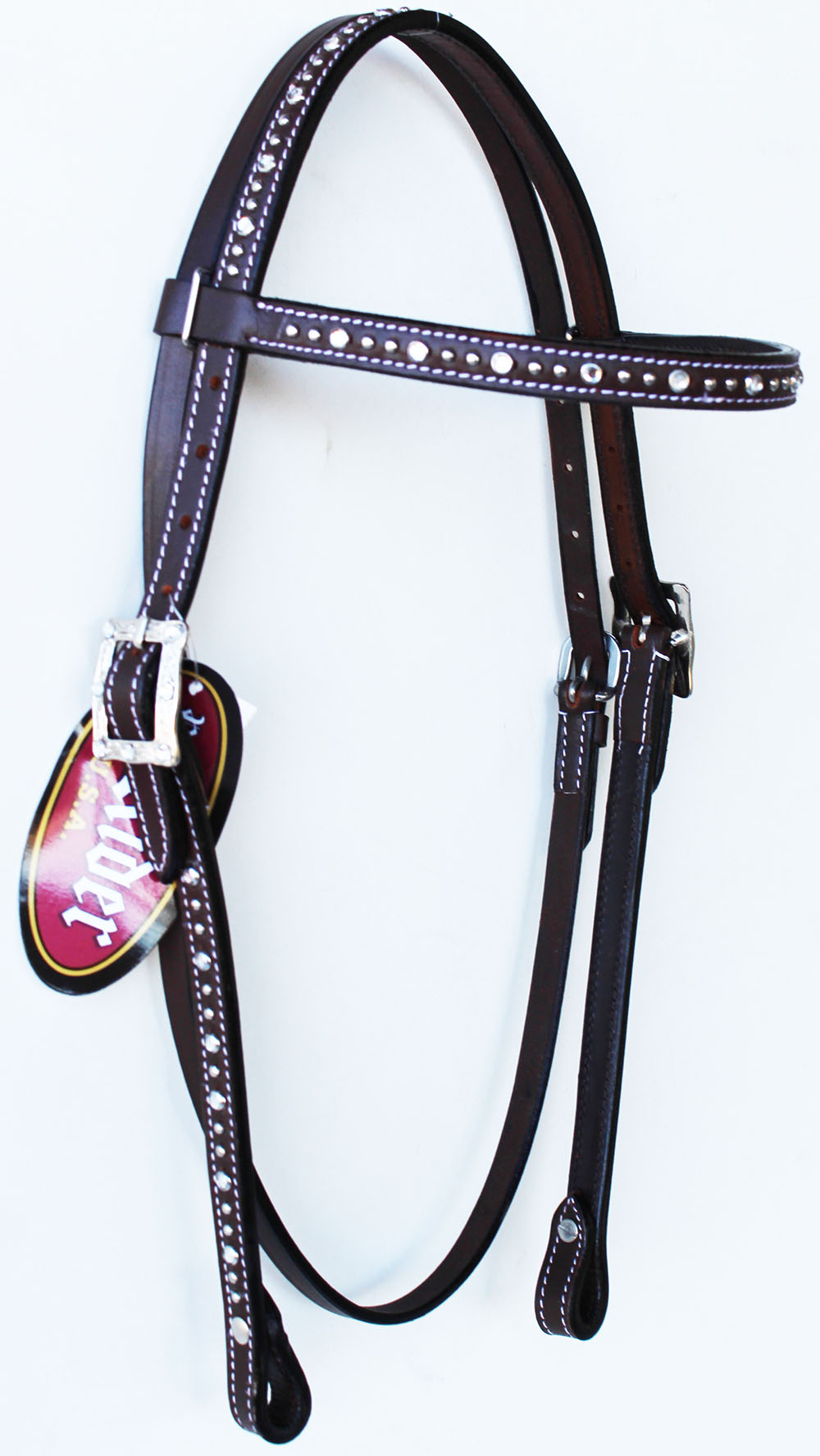 Horse Saddle Tack Bridle Western Leather Headstall Brown Rodeo Carved 78169HB