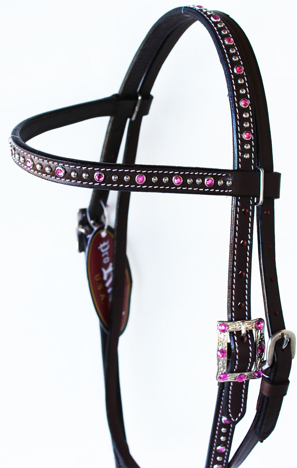 Horse Saddle Tack Bridle Western Leather Headstall Brown Rodeo Carved 78169HB