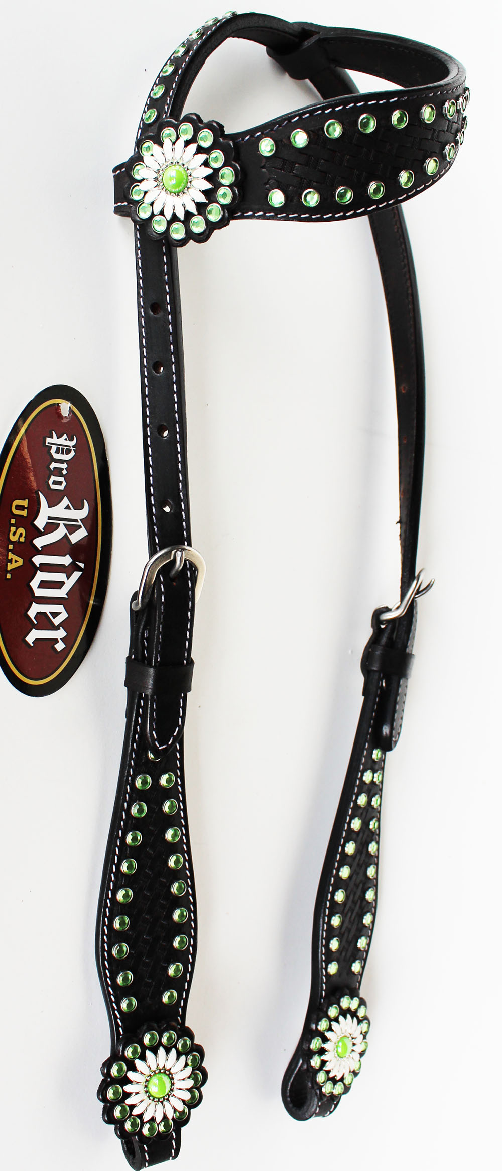 Horse Show Saddle Tack Bridle Western Leather Headstall  78163HB 