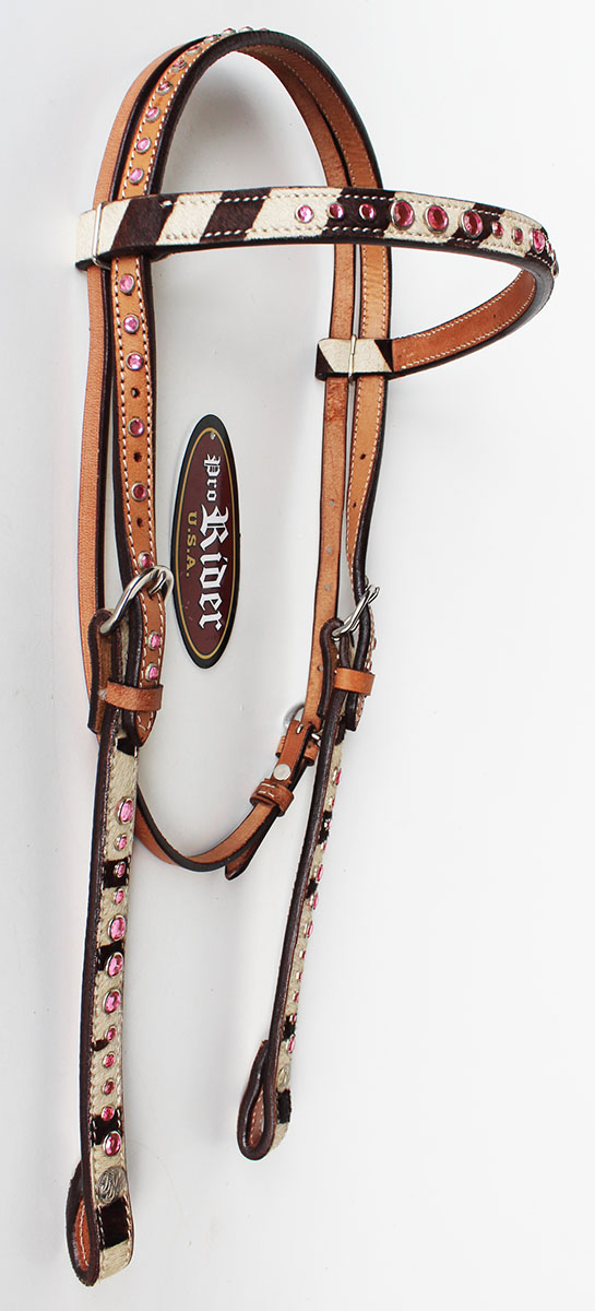 Horse Show Bridle Western Leather Headstall Tack Pink 76108HB eBay
