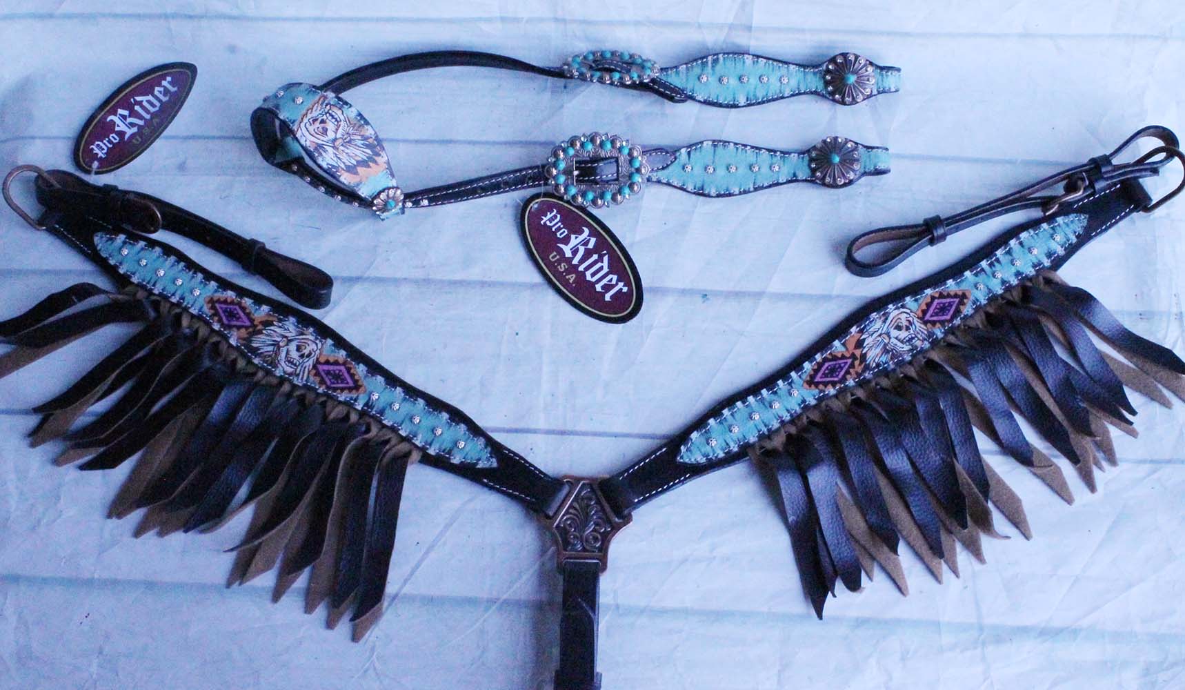 Tachuela del caballo cuero occidental Brida Cabezada pecho Collar Rodeo Tachuela Wow 80214A Tachuela del caballo cuero occidental Brida Cabezada pecho Collar Rodeo Tachuela Wow 80214A
