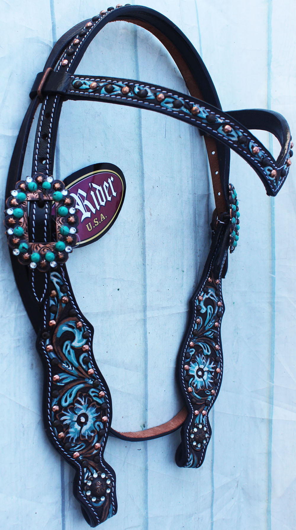 Horse Tack Bridle Western Leather Headstall Dark Brown 80219HB eBay