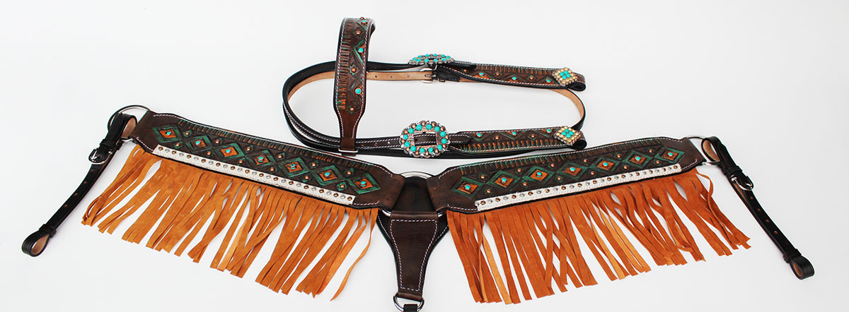 Tachuela del caballo cuero occidental Brida Cabezada pecho Collar Rodeo Naranja 80225B Tachuela del caballo cuero occidental Brida Cabezada pecho Collar Rodeo Naranja 80225B