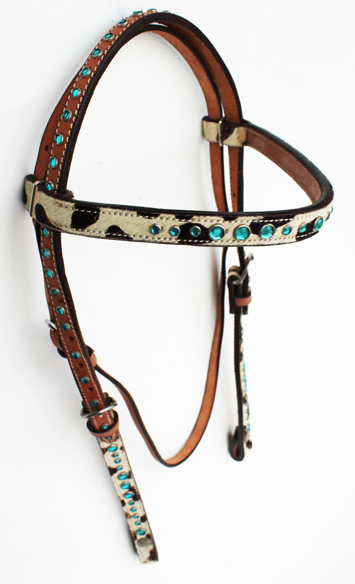 Show Tack Bridle Western Leather Headstall Turquoise 8070H eBay