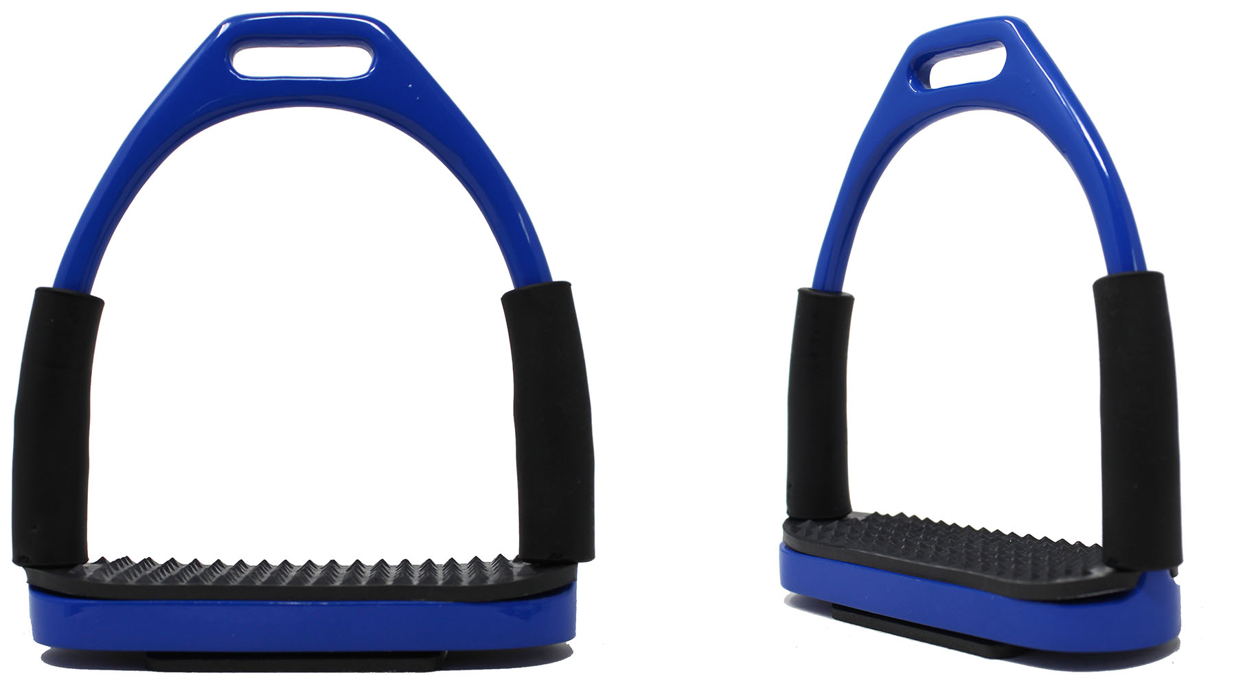 Horse Saddle English Riding Flex Iron Double Jointed Stirrups Blue
