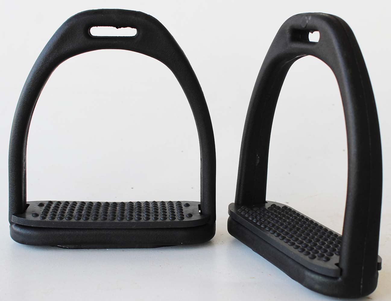 Horse Saddle English Composite Light Weight Stirrups 43/4" Wide Black
