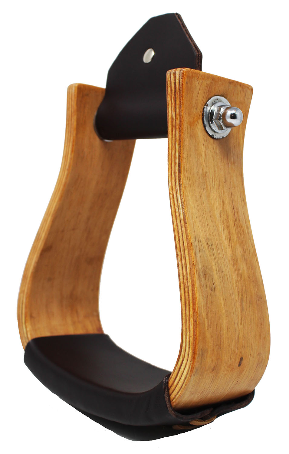 Western Horse 53/8" Wide Wooden Saddle Stirrups w/ Leather Tread 51185BR eBay