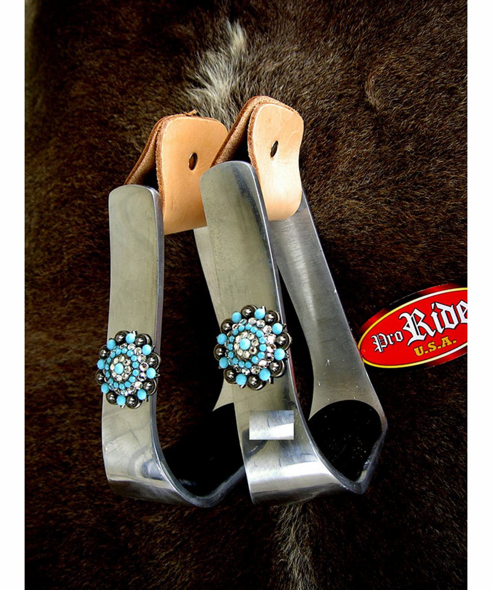 Western Show Horse Saddle Stirrups Stirrup Replacement Aluminum Cross