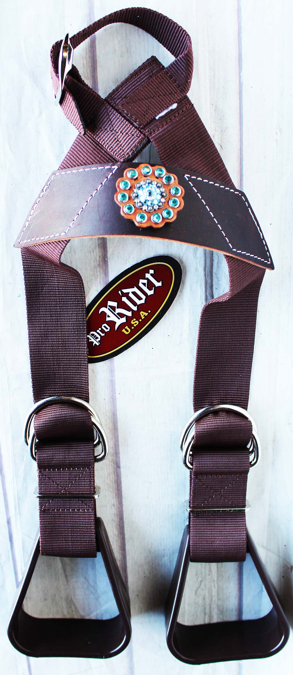 CHALLENGE Hose Westen Puple Nylon Adjustable Saddle Youth