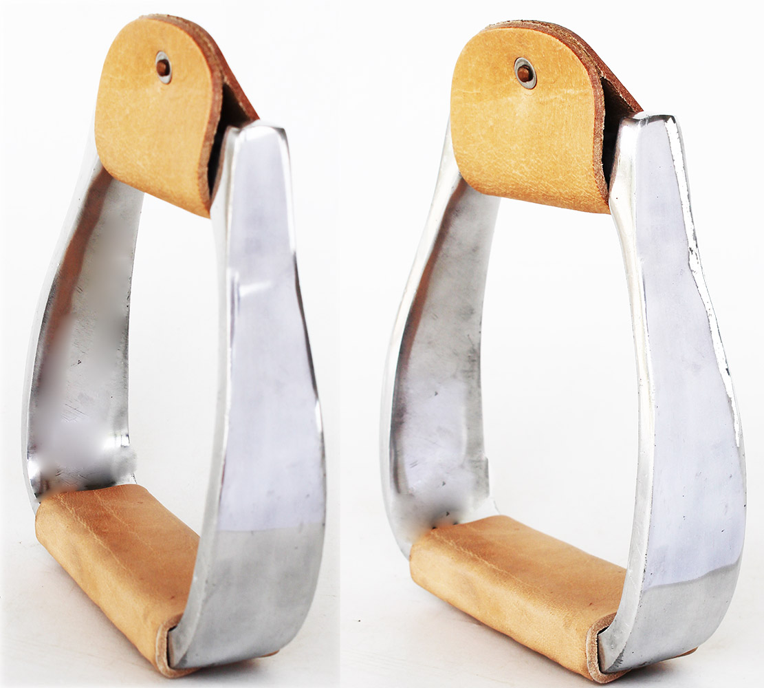 Horse Saddle Western Aluminum Leather Tread Trail Riding Saddle Stirrups 5151 Horse Saddle Western Aluminum Leather Tread Trail Riding Saddle Stirrups 5151