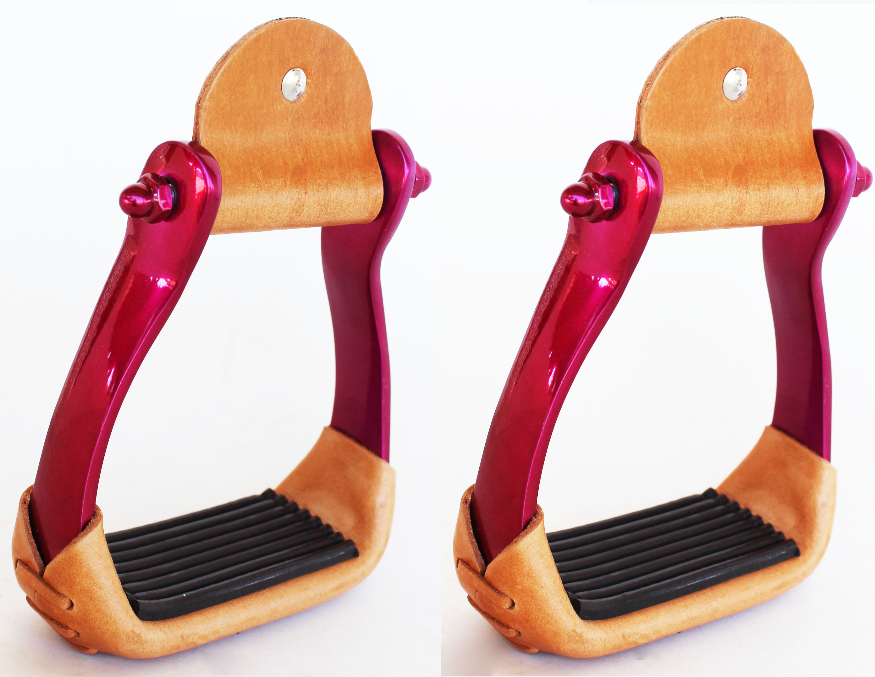 Horse Saddle Barrel Racing Aluminium Tread2 1/4" Western Stirrups