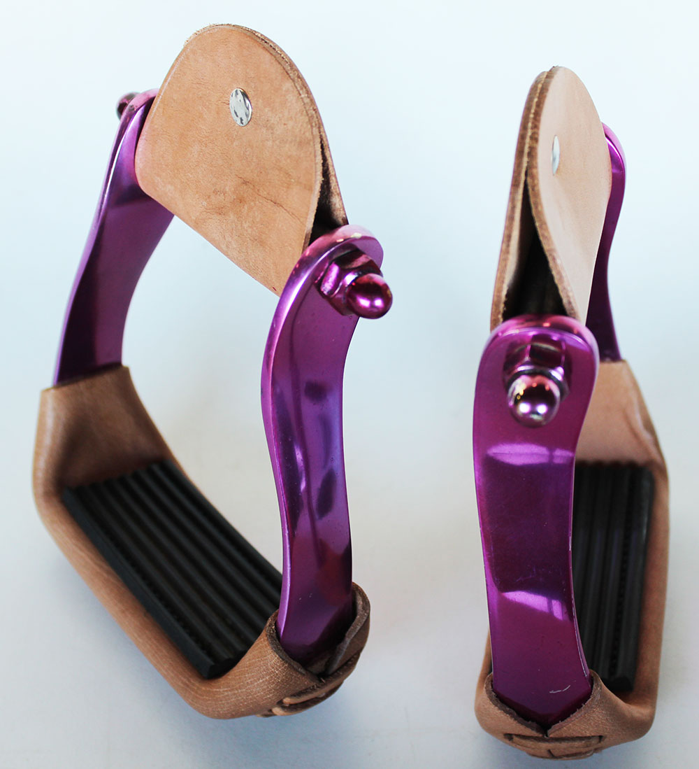 HORSE SADDLE BARREL Racing Aluminium Tread2 1/4" Western Stirrups