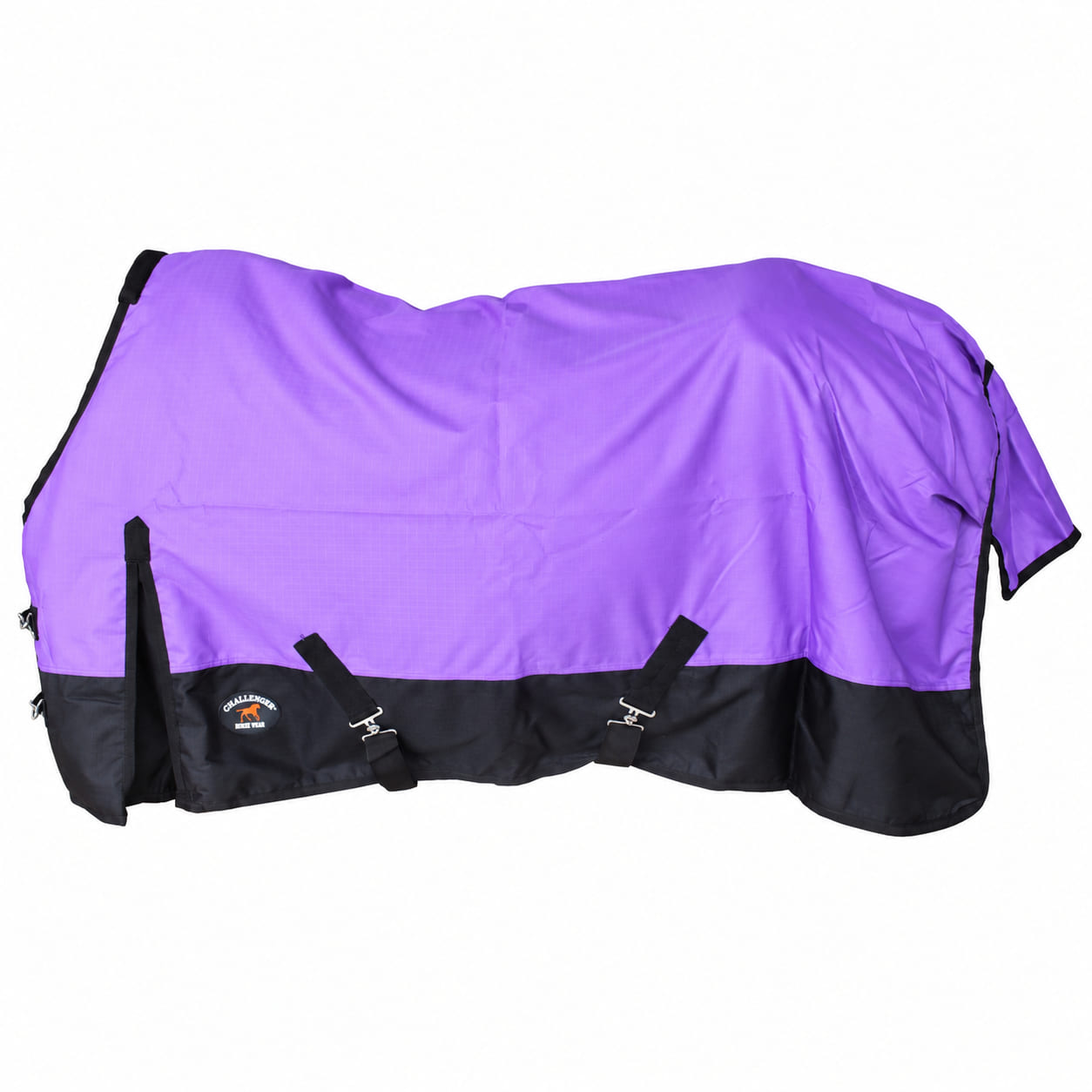 HI Hilason 1200D Turnout Blanket – Light Winter Waterproof Rain Sheet For Horses (Black)