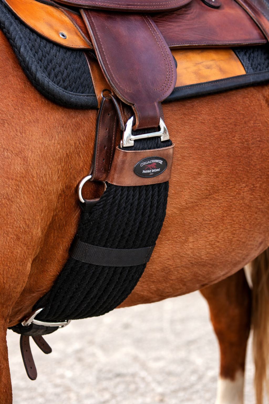 Horse Western 27 Strand Double Weave Tan Mohair Roper Cinch 97RT07