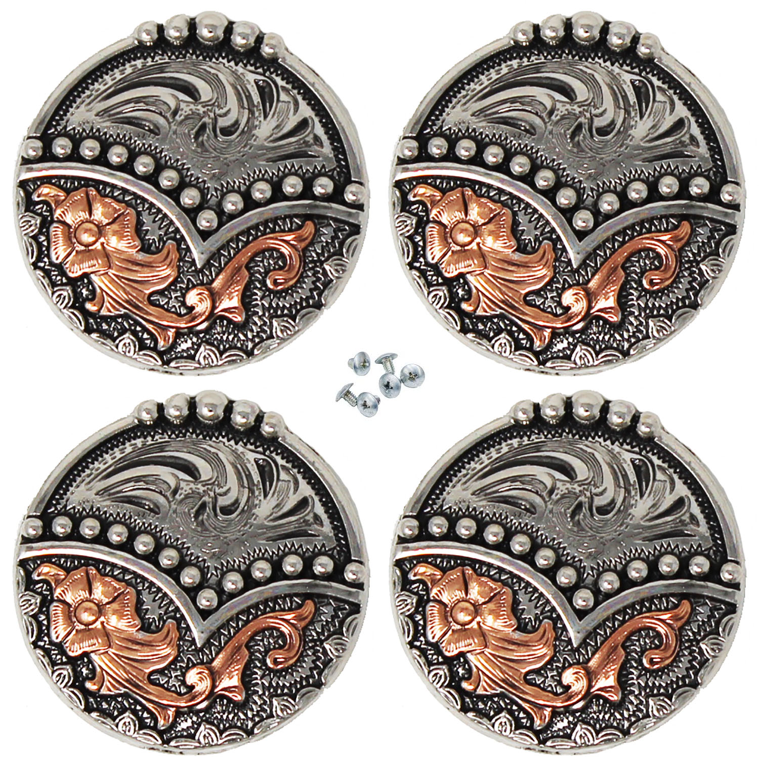 Concho Set of 4 Screw Back Conchos Western Saddle Co618