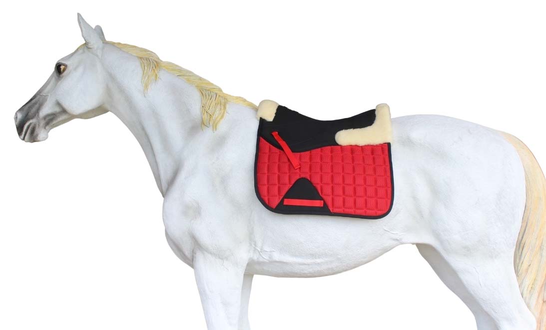 Horse English Quilted Dressage Square Contoured Lightweight Trail Saddle Pad - Picture 13 of 14