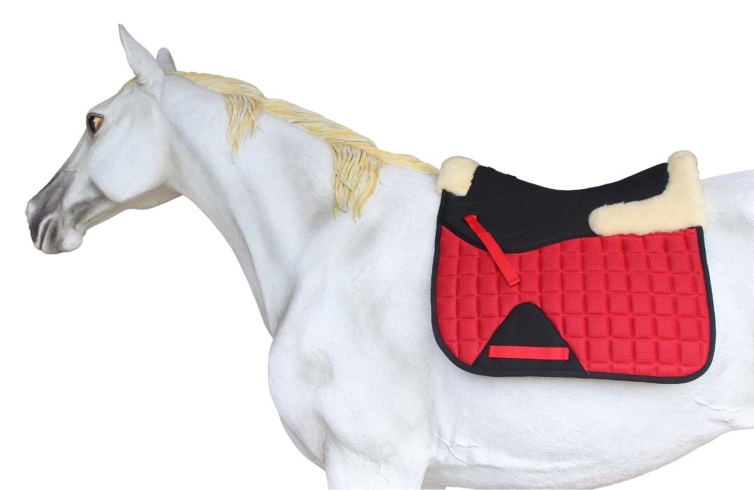 Horse English Quilted Dressage Square Contoured Lightweight Trail Saddle Pad - Picture 14 of 14