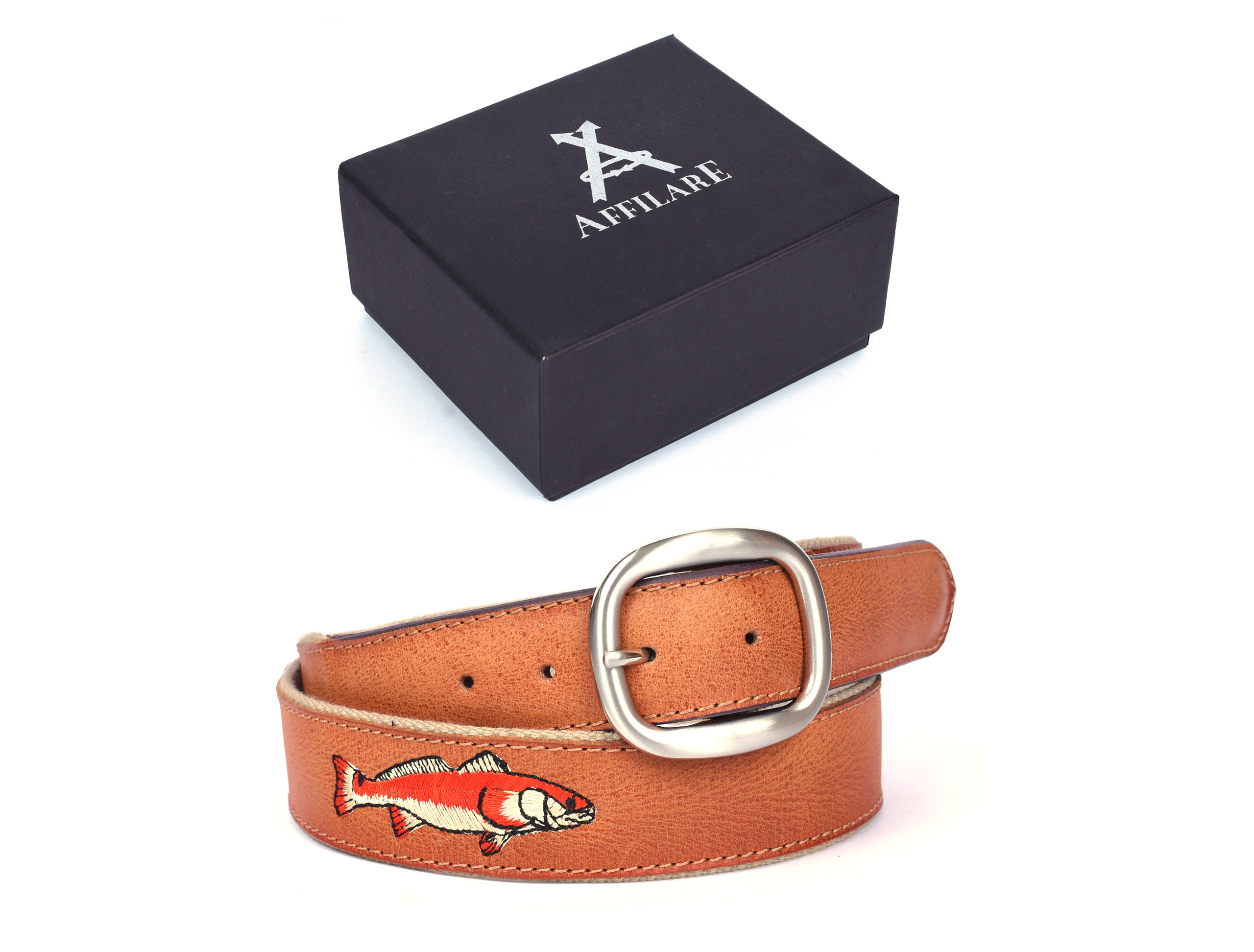 Herren Leder 1-1/2" breit Sport bestickt Gürtel 12AFBT3 - Bild 12 von 21