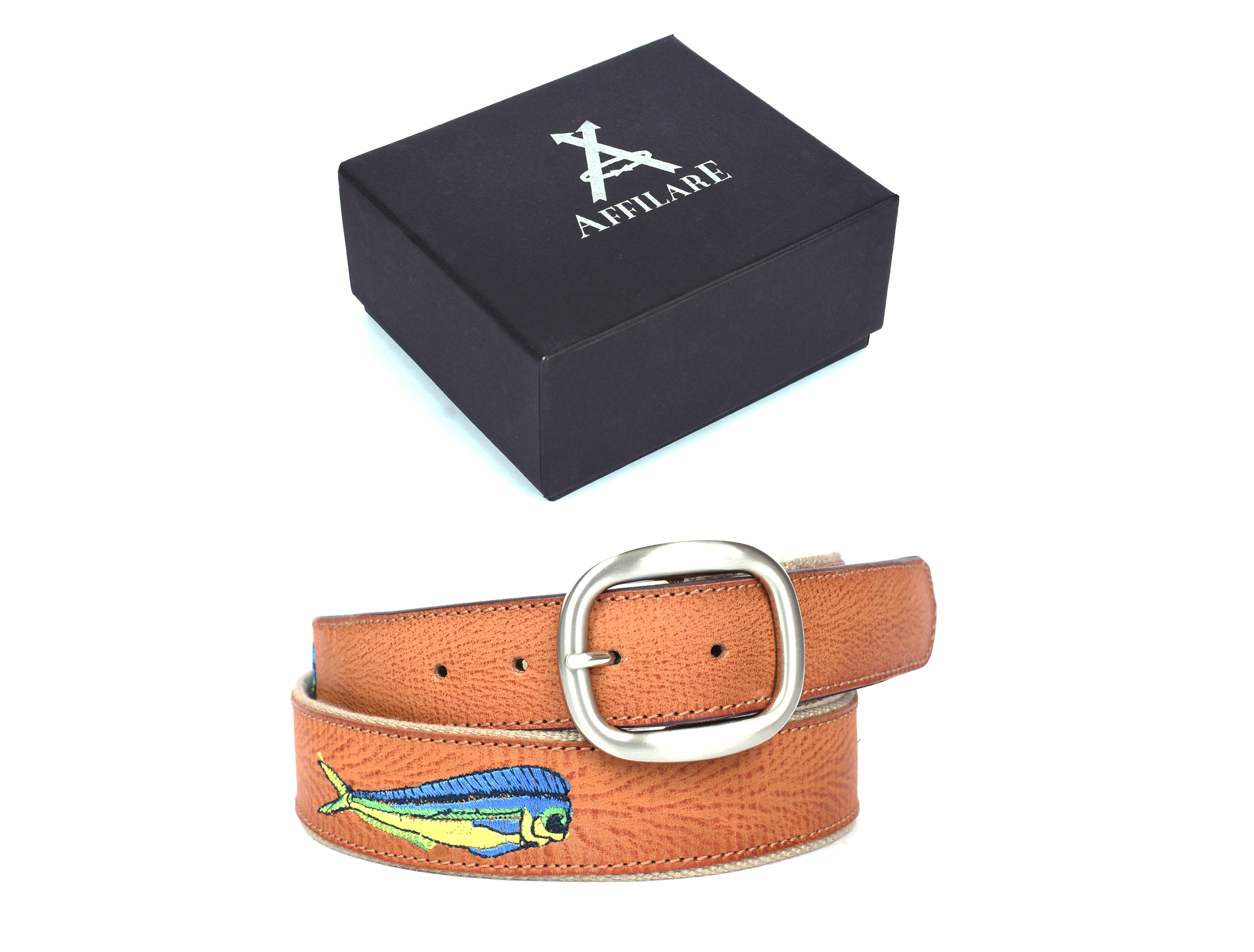 Herren Leder 1-1/2" breit Sport bestickt Gürtel 12AFBT3 - Bild 7 von 21