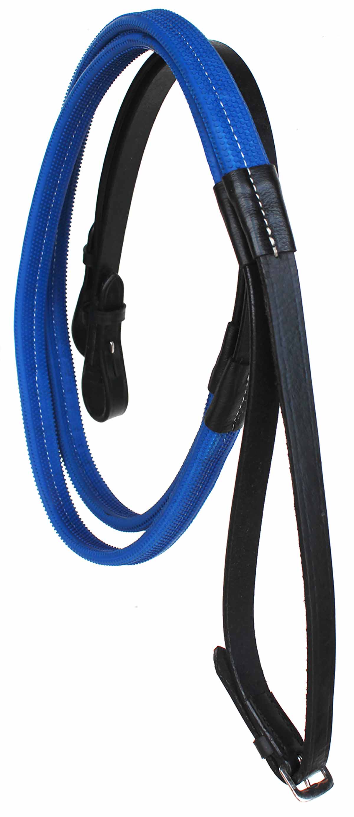 54" Horse English Black Leather Rubber Grip Schooling TRAINING Reins 805LR23 - Picture 8 of 15