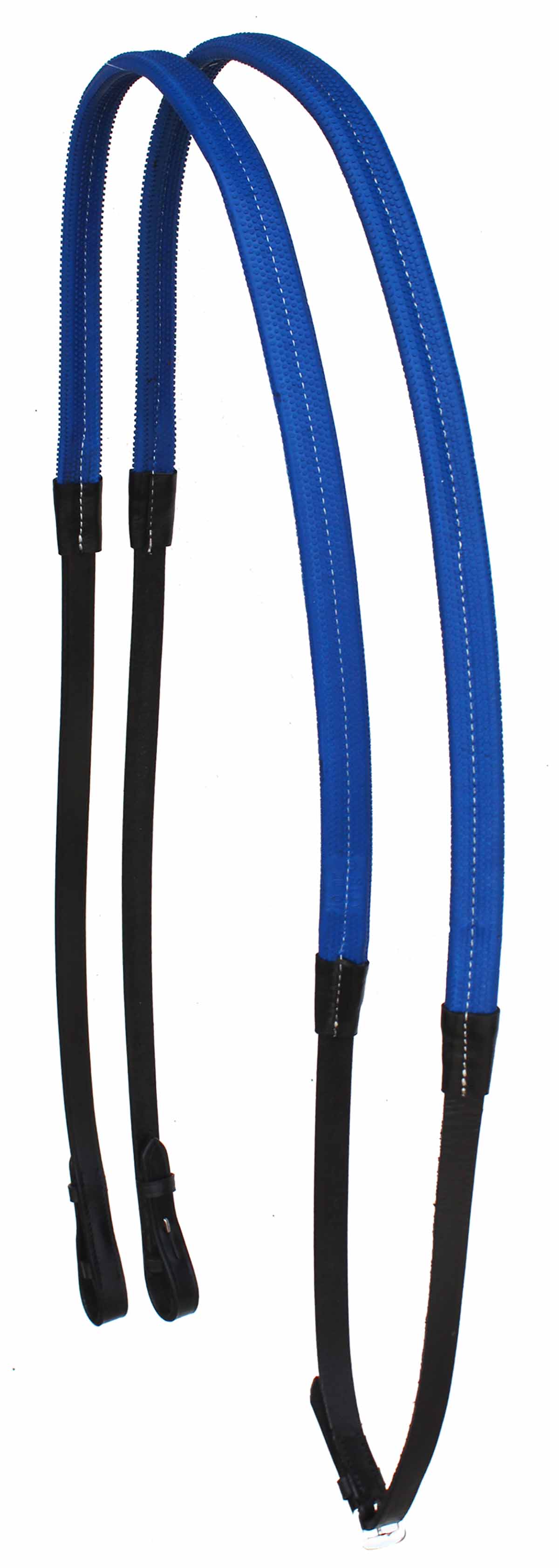 54" Horse English Black Leather Rubber Grip Schooling TRAINING Reins 805LR23 - Picture 9 of 15