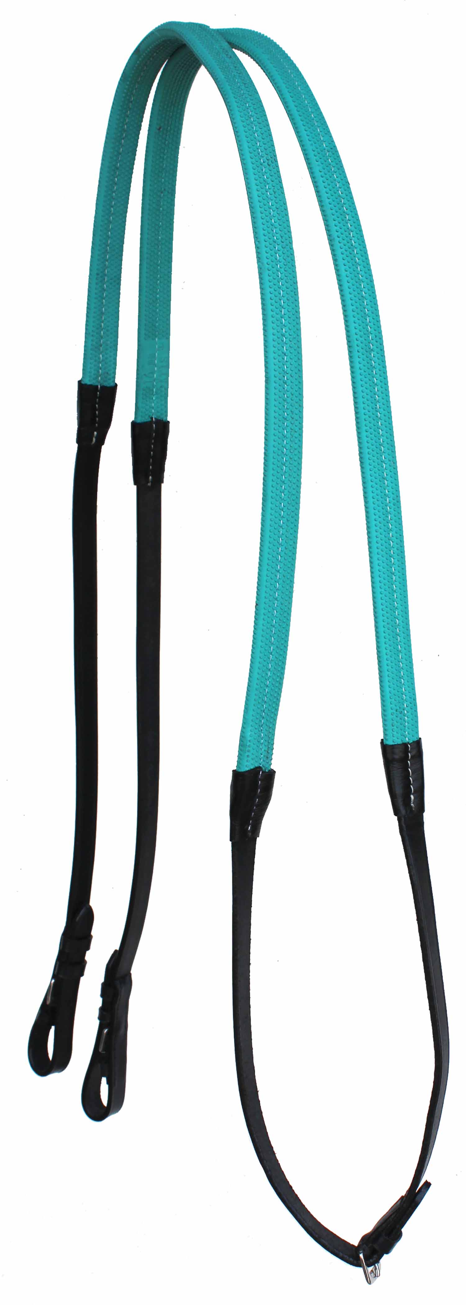 54" Horse English Black Leather Rubber Grip Schooling TRAINING Reins 805LR23 - Picture 12 of 15