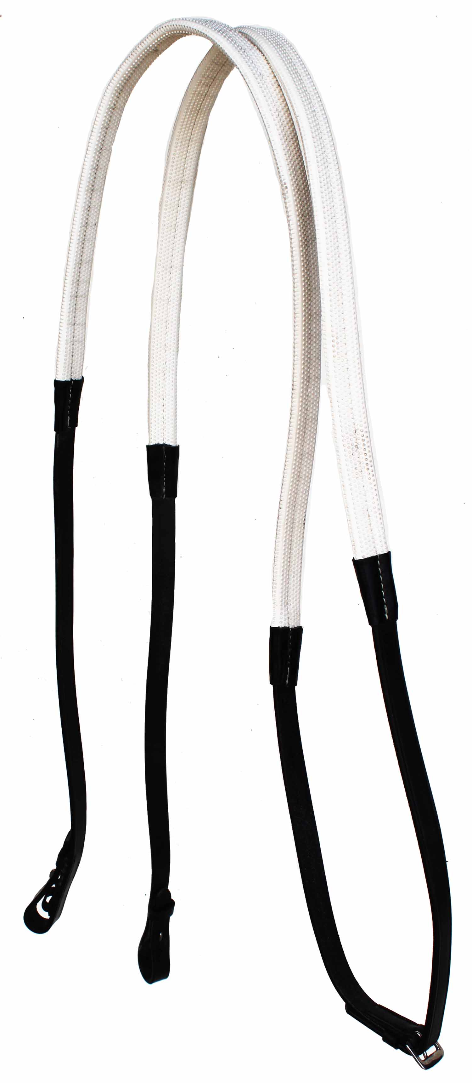 54" Horse English Black Leather Rubber Grip Schooling TRAINING Reins 805LR23 - Picture 15 of 15