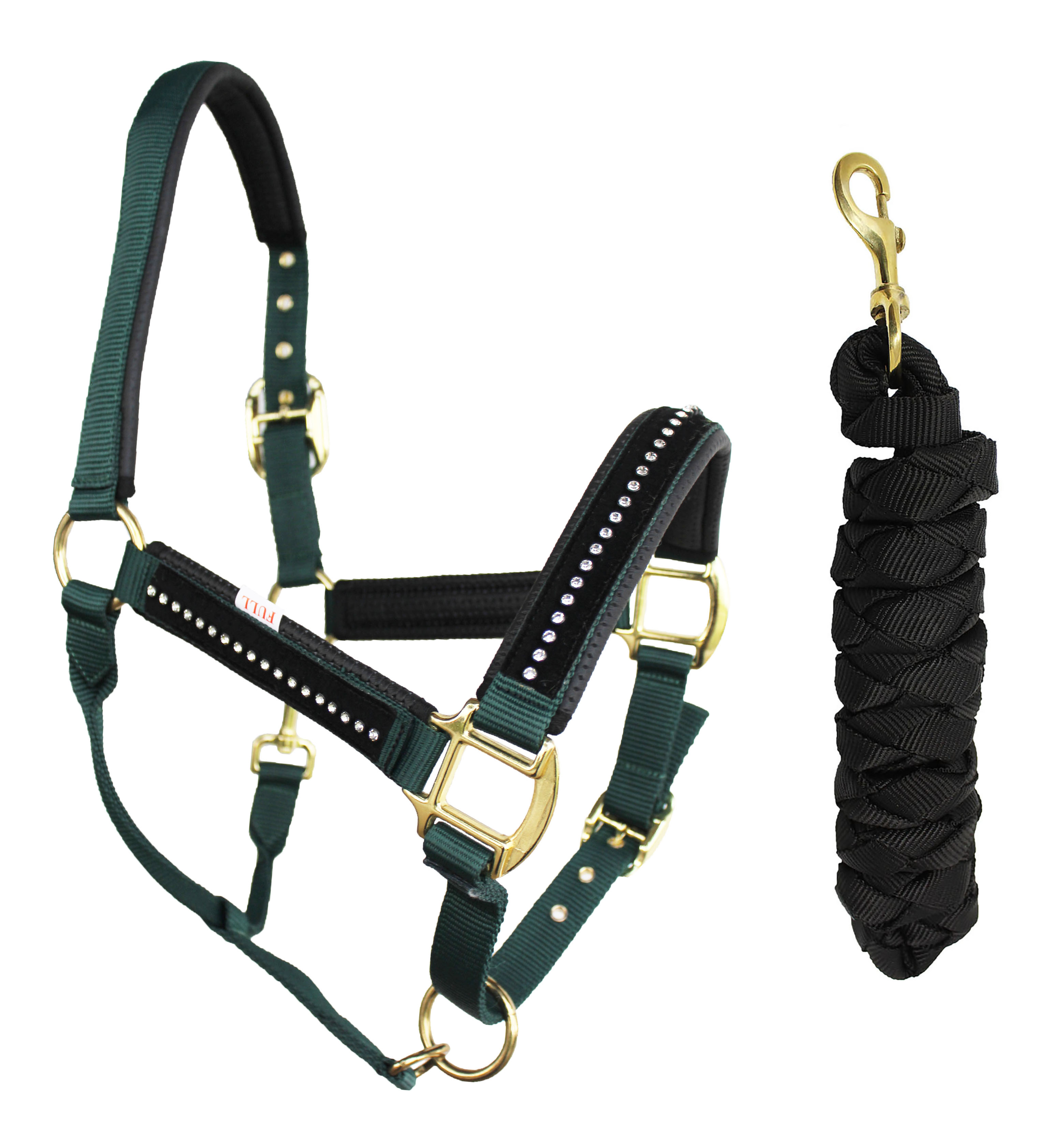 HKM Morello Fleece Padded Nylon Halter full or cob size