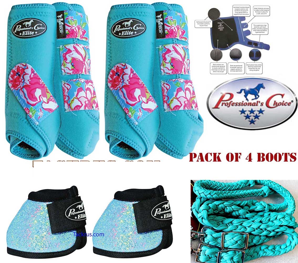 M Professional Choice SMB VenTech ELITE 4 PACK Horse Boots Turquoise ...
