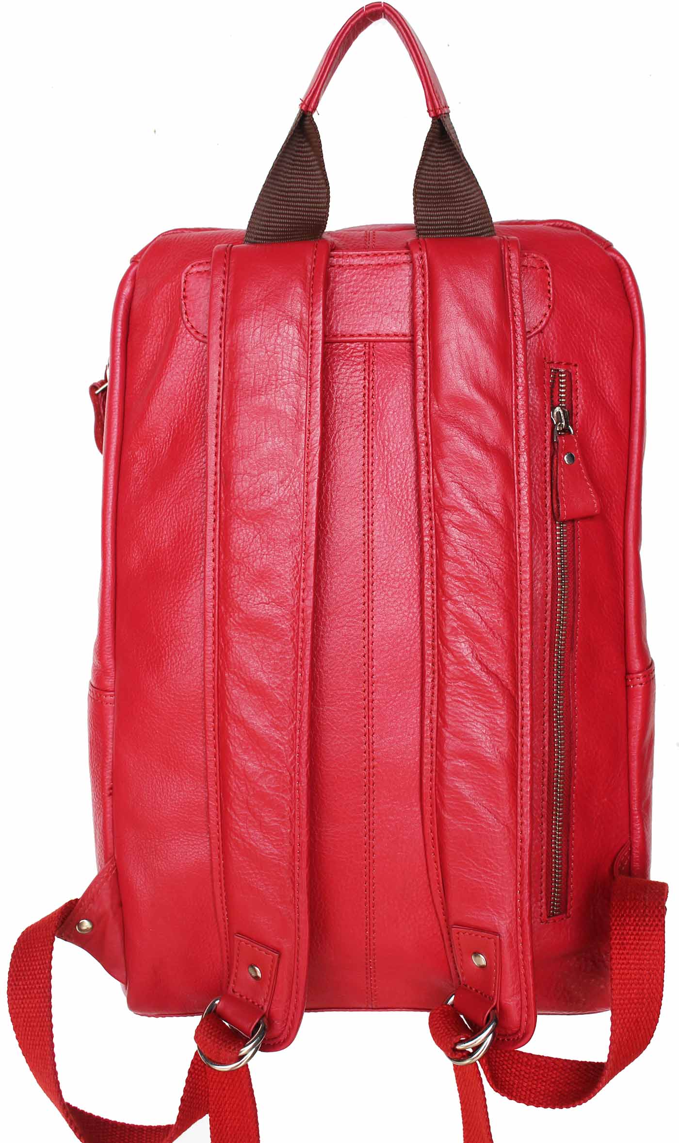 Full-Grain Pebbled Leather Casual Travel Work Backpack Laptop 18AXB09 - Picture 18 of 22