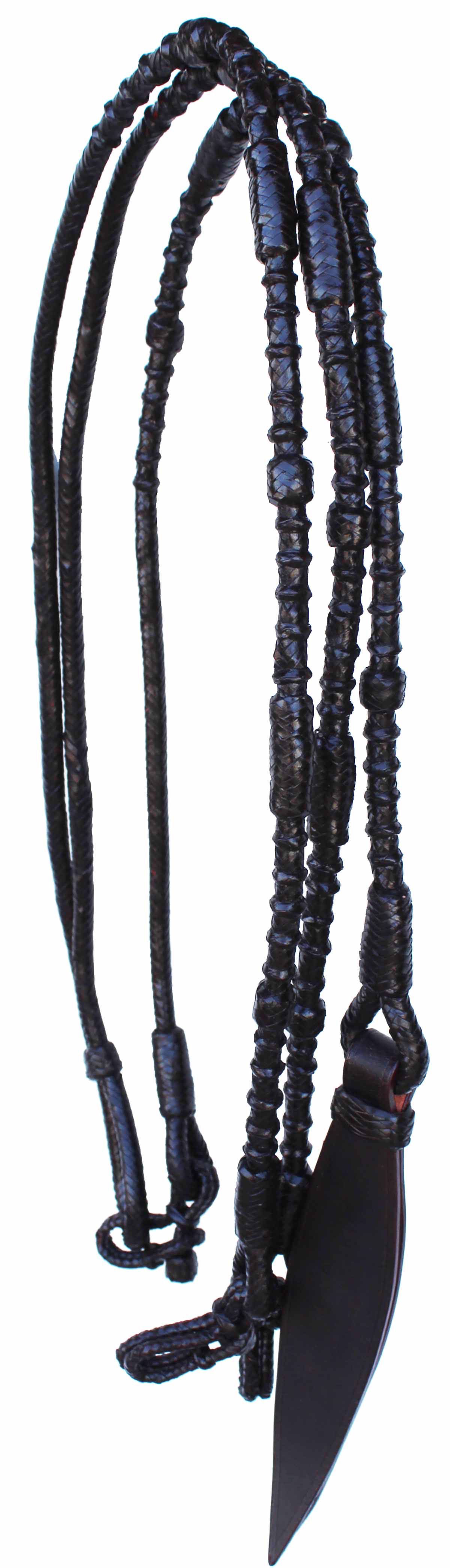 Horse Western Tack Leather Rawhide Romel Romal Reins Tooled Popper 66BT - Picture 7 of 15