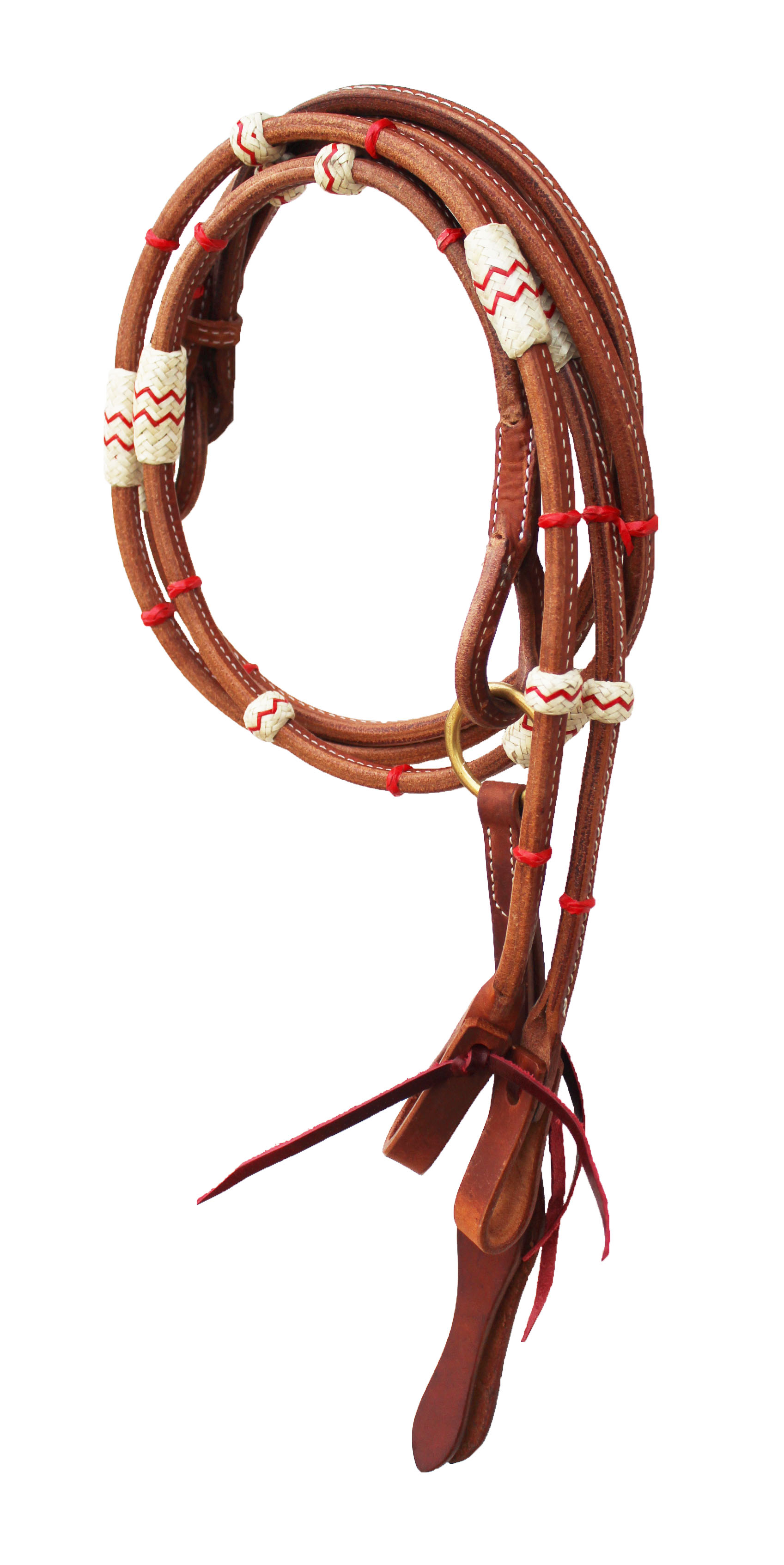 Amish USA Horse Western Tack Leather Rawhide Romal Reins