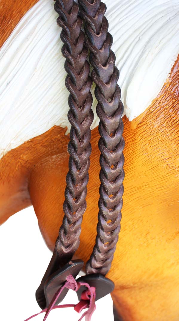 Rênes Cheval Western En Cuir Tressé – 8 Pieds De Long, Largeur 5/8" – Marque Challenger, Neuves