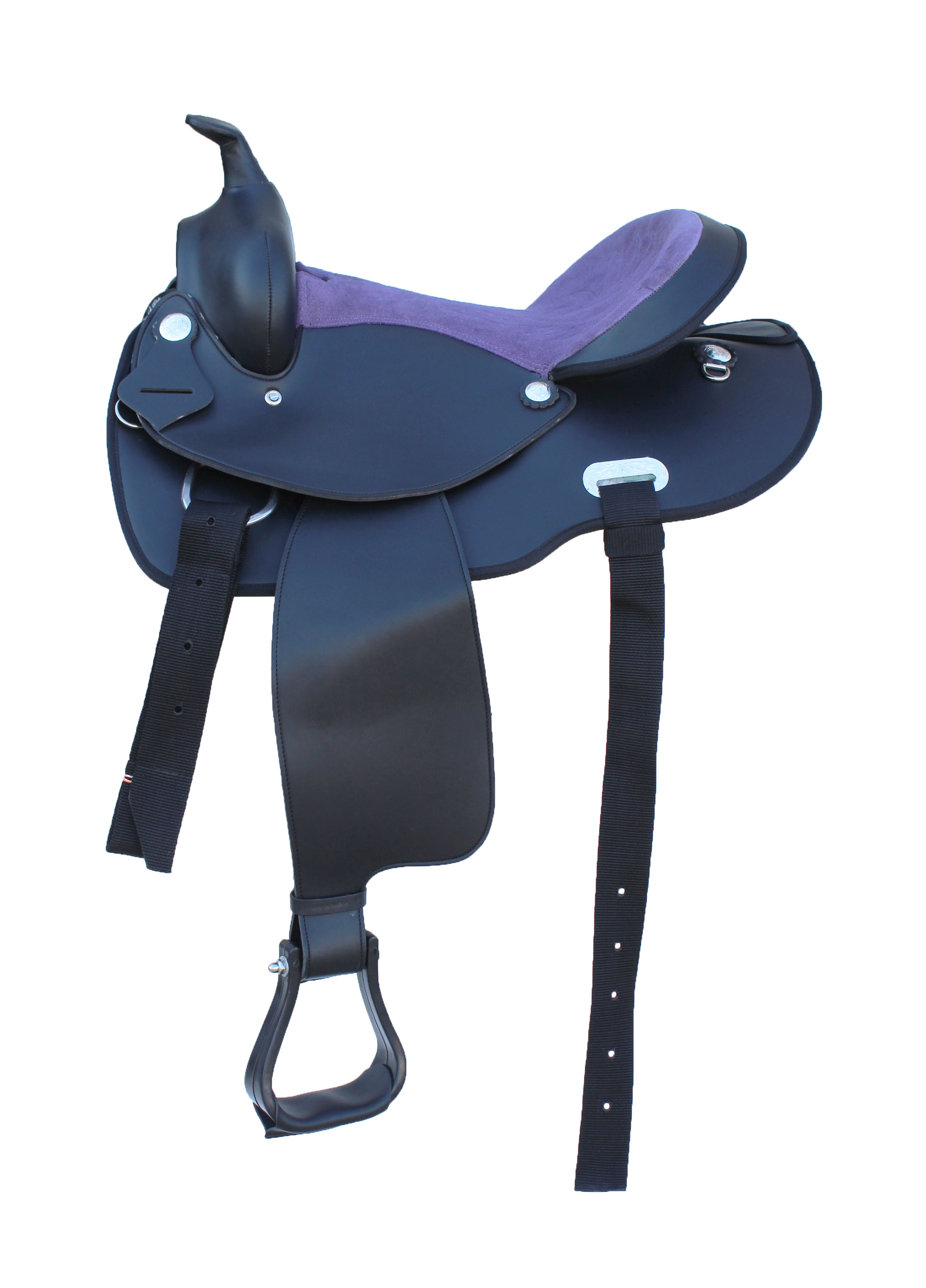 Western Horse Cordura Trail Barrel Pleasure Horse Saddle Purple 49104 - Picture 2 of 5