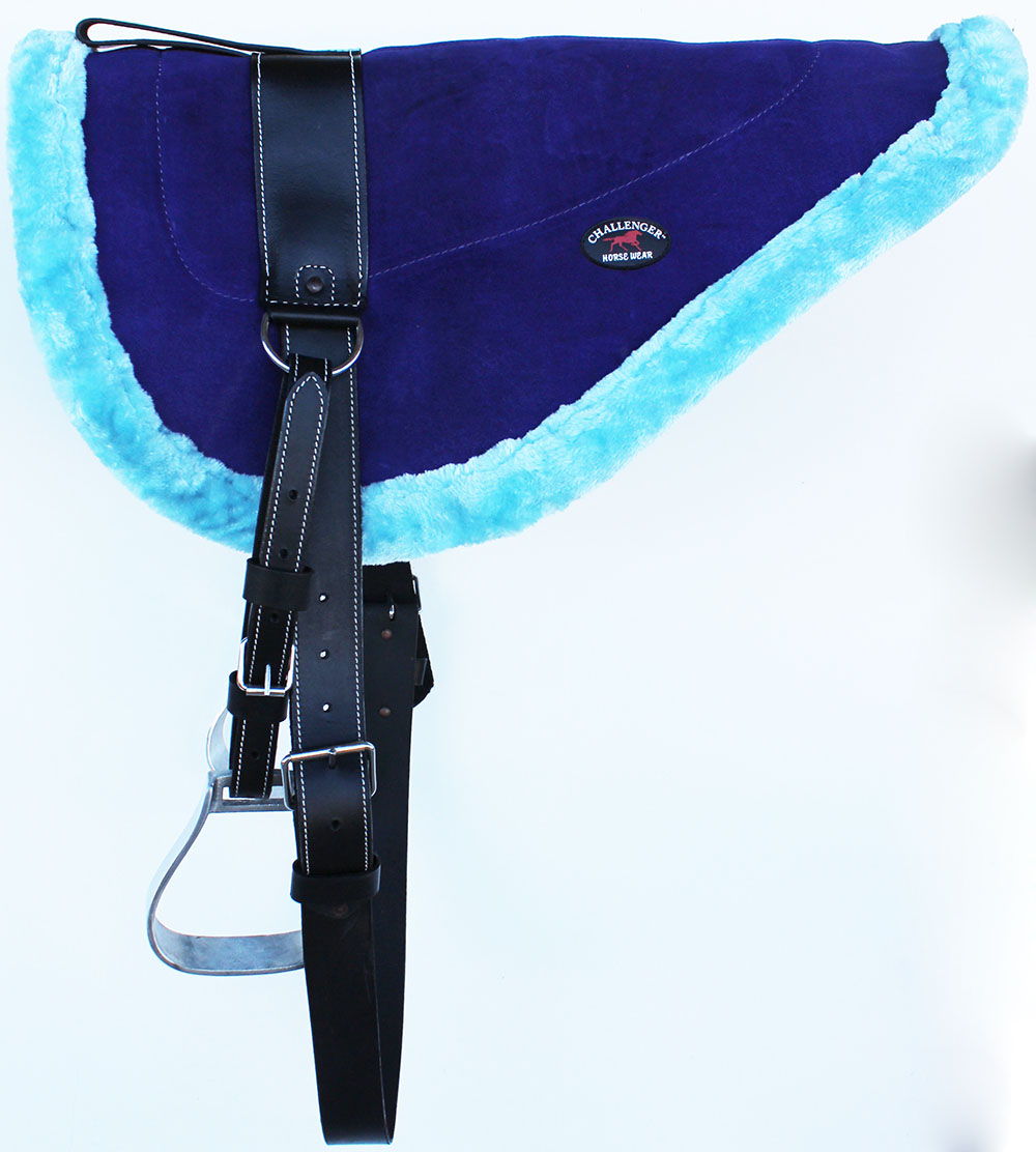 Pferd Schabracke Western Tack Wildleder Leder Bareback Steigbügel 39179 - Bild 2 von 5