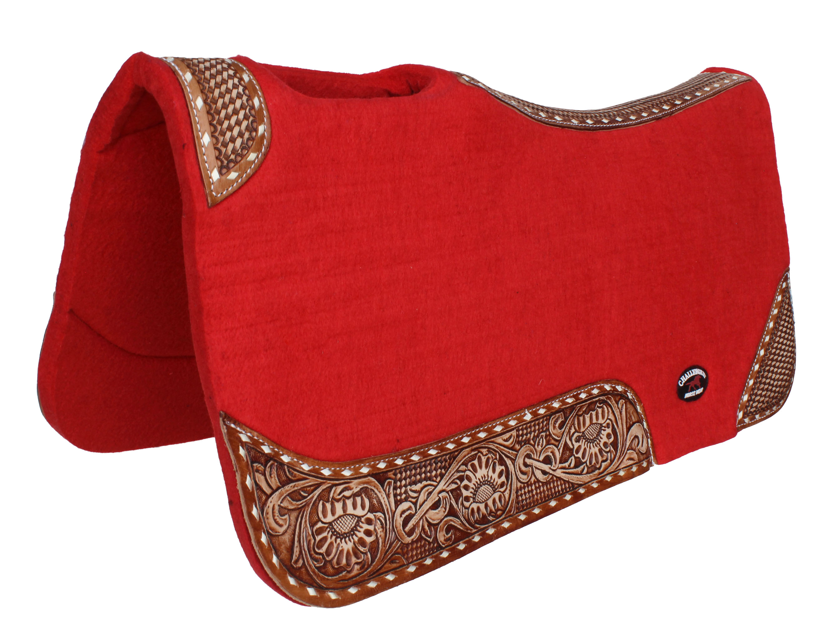32x30 Horse SADDLE PAD Western Contoured Wool Felt Moisture Wicking Brown 39209 - Picture 19 of 36