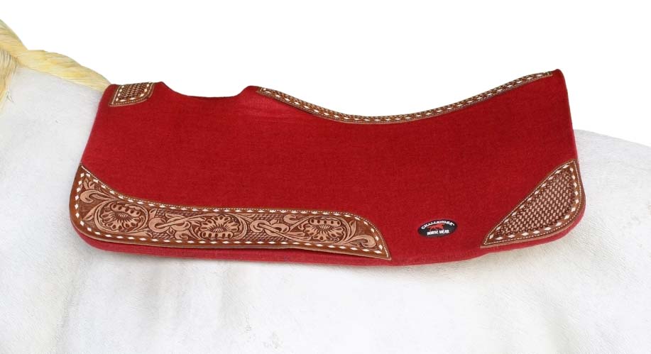 32x30 Horse SADDLE PAD Western Contoured Wool Felt Moisture Wicking Brown 39209 - Picture 22 of 36