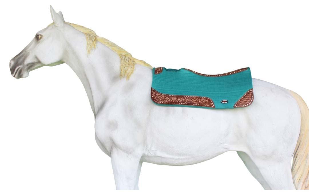 32x30 Horse SADDLE PAD Western Contoured Wool Felt Moisture Wicking Brown 39209 - Picture 27 of 36