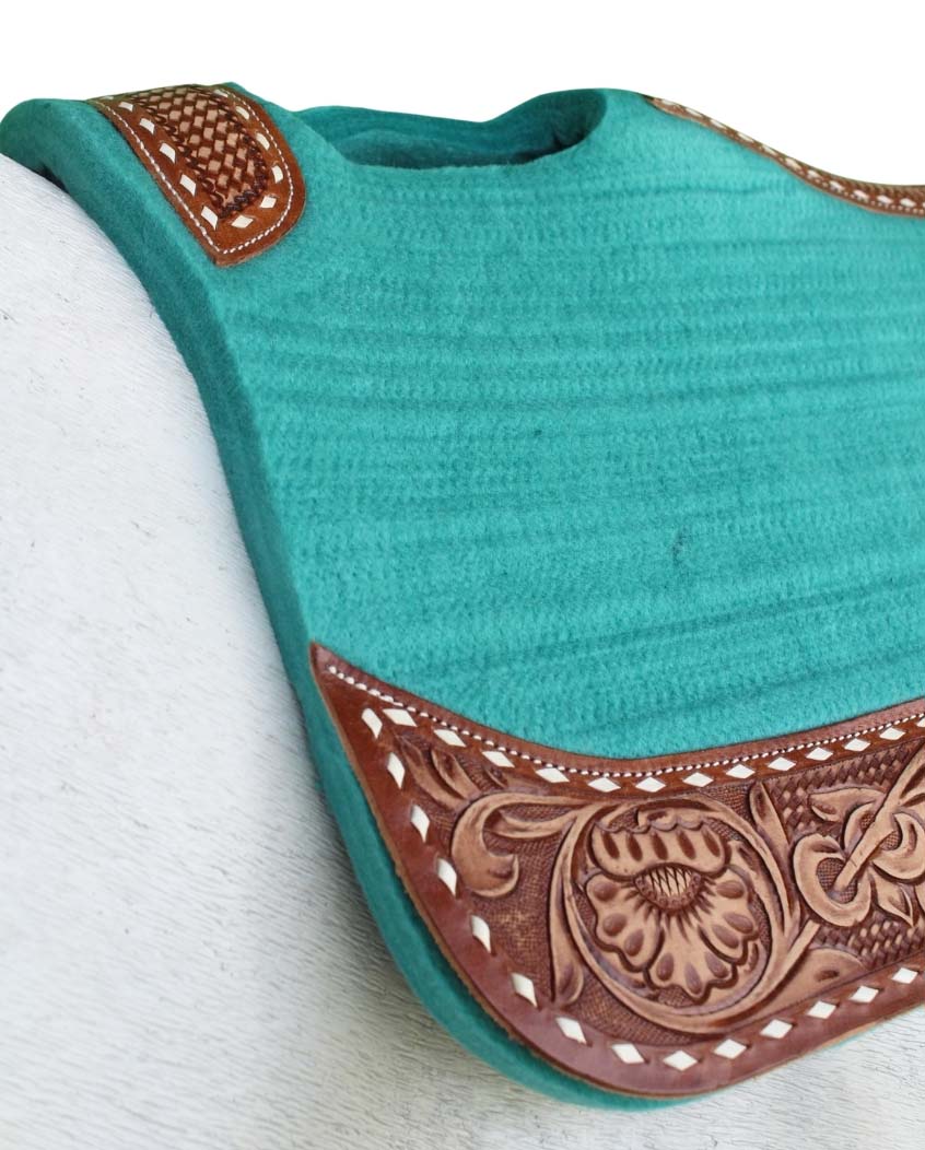 32x30 Horse SADDLE PAD Western Contoured Wool Felt Moisture Wicking Brown 39209 - Picture 26 of 36