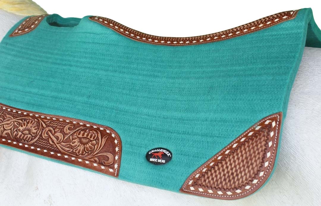 32x30 Horse SADDLE PAD Western Contoured Wool Felt Moisture Wicking Brown 39209 - Picture 29 of 36