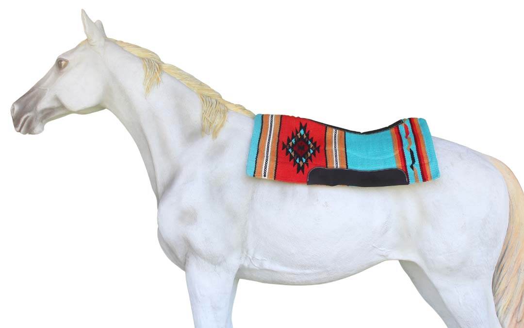 Horse Western Handwoven New Zealand Wool Contoured Felt Saddle Pad 3922HW - Picture 3 of 15