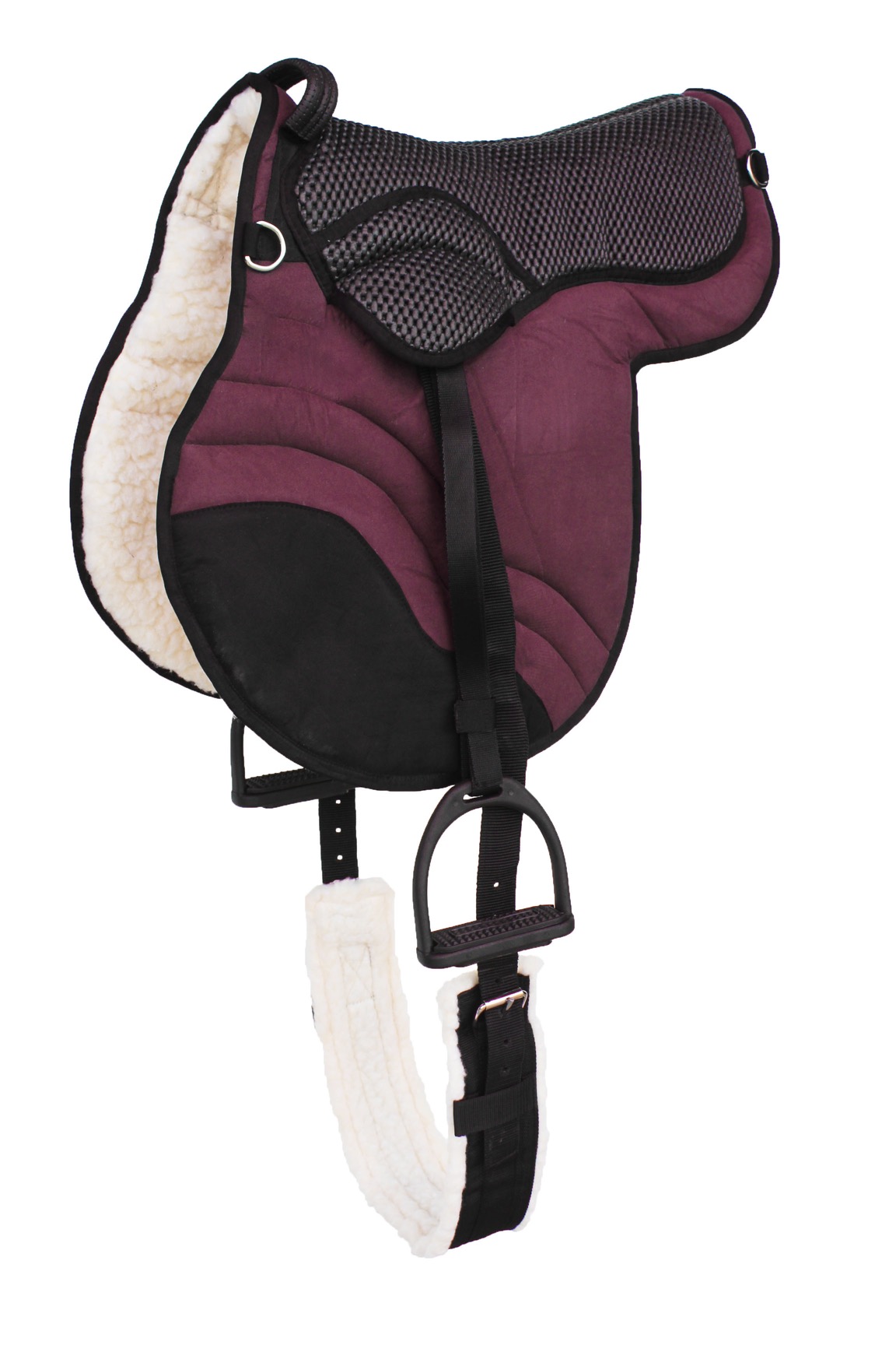 Horse English Western Trail Fleece Padded Adjustable Bareback Saddle Pad 39TS05 - 第 18/53 張圖片